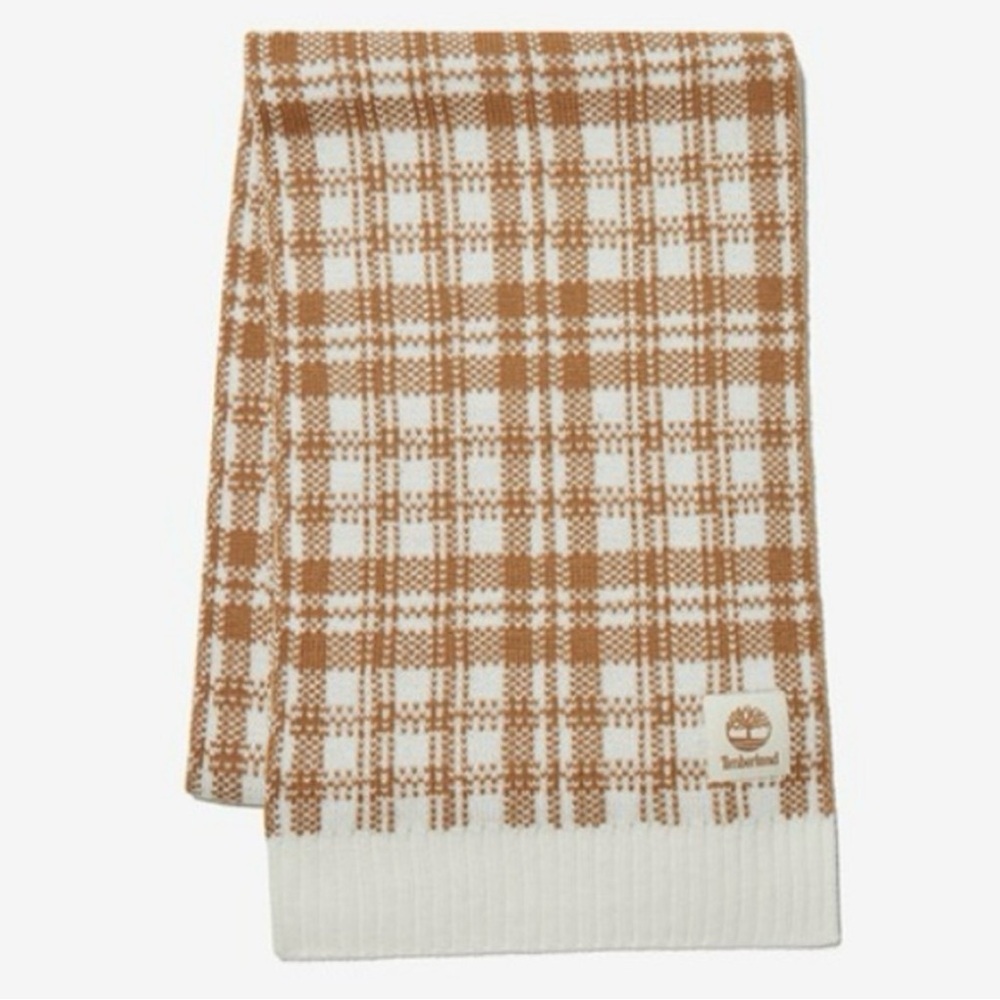 Timberland Plaid Knit Scarf 10X68